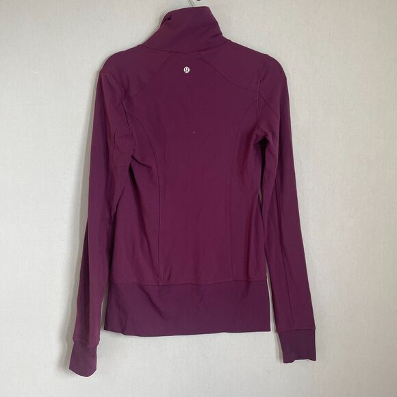 Lululemon Sweater Womens 6 Purple Asana Full Zip Jacket Gym Athleisure Stretch - Picture 2 of 7